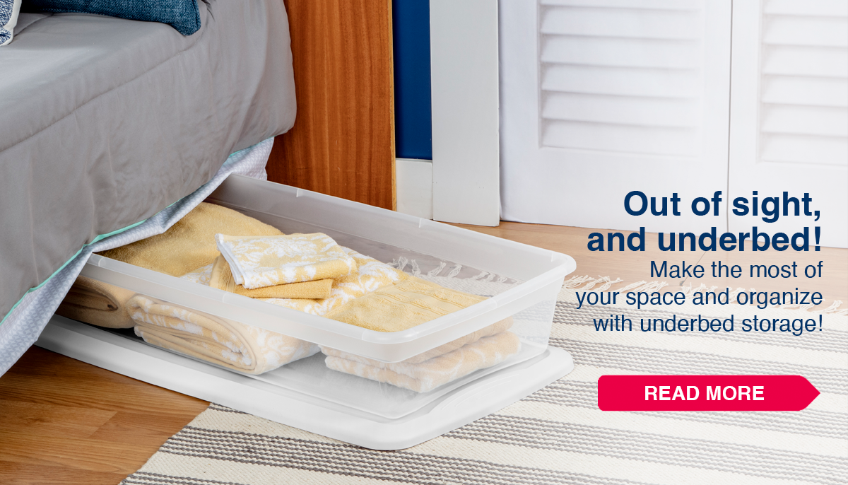 Make the most of your space and organize with underbed storage!