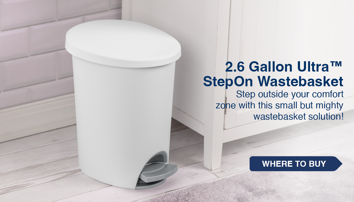 2.6 Gallon Ultra&trade; StepOn Wastebasket