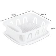 Sterilite 06218006 Dish Drainer And Drainboard 2 Piece Sink Set White: Dish  Drainers & Drain Boards (073149062185-1)