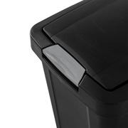 Sterilite 10439004 7.5 Gallon Black Plastic TouchTop Wastebasket