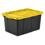 Sterilite 27-Gallon Durable Industrial Storage Tote Black 4 Pack 14669004 