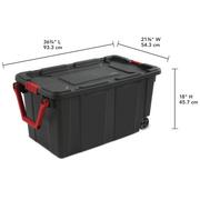 Case of 2 40 Gal Wheeled Industrial Tote Rugged construction Ergonomic handle 