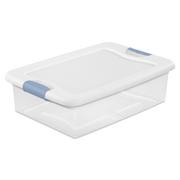 Sterilite 32 Qt Latching Storage Box, Stackable Bin With Latch Lid