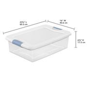 Sterilite Large 32 Qt Storage Container Tote with Latching Lids