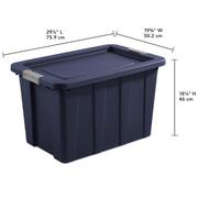 Sterilite Tuff1 Latching 30 Gallon Plastic Storage Tote Container & Lid (8 Pack)