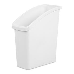 Sterilite 1011 Petite 1.5-Gallon Oval Vanity Trash Wastebasket 12 Pack White 