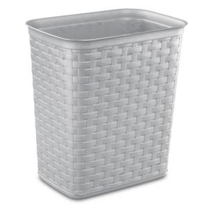 Sterilite Small Wastebasket 1011 Plastic Narrow Oval 1.5 Gallon Trash Can Black 