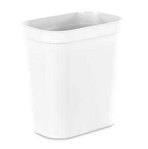 Sterilite 1069 - 11.9 Gal. StepOn Wastebasket White 10698004