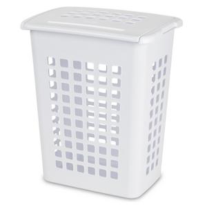 Sterilite 1223 - Rectangular LiftTop Laundry Hamper White 12238004