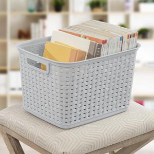 Sterilite Small Stacking Storage Basket with Comfort Grip Handles, White, 8  Pack, 1 Piece - Fred Meyer