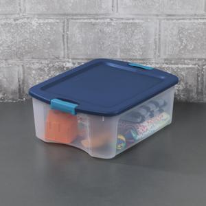 Blue Small Plastic Storage Bin - The School Box Inc