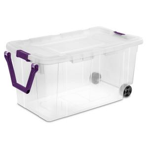 Sterilite Clearview Petit système de rangement de bureau en plastique à 5  tiroirs (paquet de 4) 