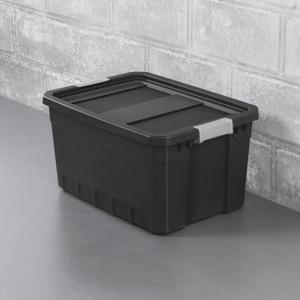 Sterilite 50 Gallon Tote Box Plastic, Titanium