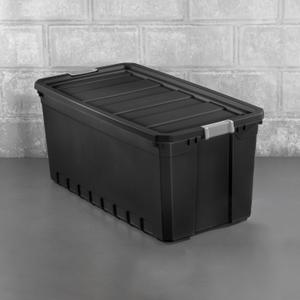 Sterilite 1393 - 30 Qt. HingeLID Storage Box Flat Gray 13933V06