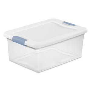 Sterilite Corporation 24-Pack Medium 3.75-Gallons (15-Quart) White  Weatherproof Tote with Latching Lid in the Plastic Storage Containers  department at