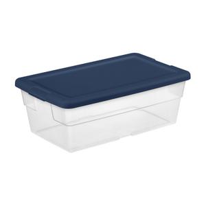 Sterilite Stackable 6 qt Storage Tote Box Container, Crisp Green (5 Pack)