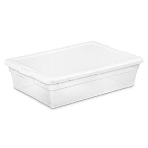 100 Qt. Linen Clothes Storage Bin with Lid in Light Gray (3-box