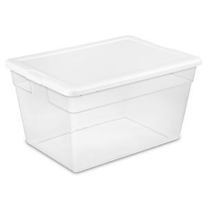 Sterilite 6 Qt Clear Plastic Storage Container Bin Snap Close