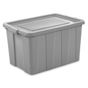 Sterilite 1525 - 18 Gal. Latching Tuff1 Tote Flat Gray 15253V06