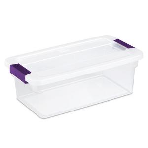 Sterilite Plastic Medium Clip Storage Box Container w/ Latching Lid, 8 Pack