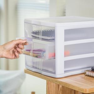 Sterilite ClearView 3-Drawer Wide Organizer - Clear/White, 14.6 x 14.5 x  10.6 in - Pick 'n Save