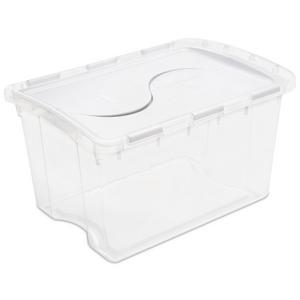 Hinged Plastic Containers- Small, Clear Boxes with Hinged Lids