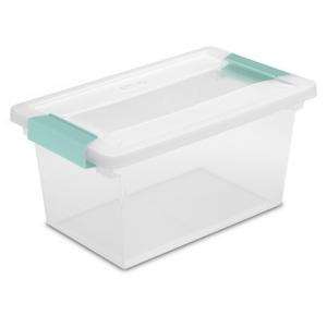 12 Pack Details about   Sterilite Deep File Clip Box Clear Storage Tote Tub Container with Lid 