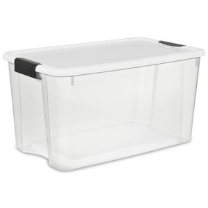 Sterilite 70 Qt Clear Plastic Stackable Storage Bin with Latching