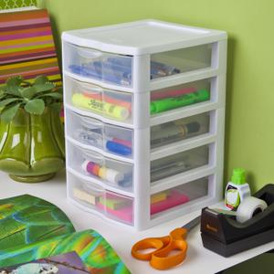 Sterilite 3 Drawer Unit Stackable Organizer, Clear, 14.6x14.5x10.6 Inc –  ShopBobbys