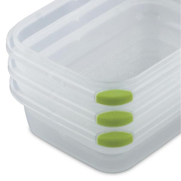 Sterilite Ultra Seal 16 Cup Rectangular Food Containers, Red (4 Pack)