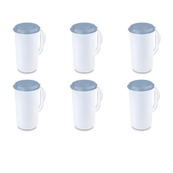 Sterilite 0482 - 2 Qt. Round Pitcher Assorted 04820006