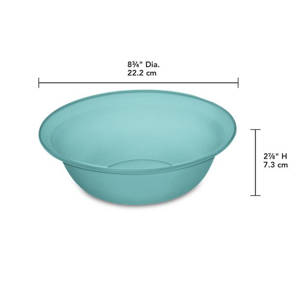 Sterilite Cereal Bowls 6 Pack Turquoise 6.5 Wide 20oz BPA-FREE