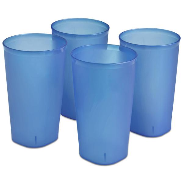 Sterilite 0924 - Set of Four 20 Ounce Tumblers Turquoise Blue Tint 09244H08