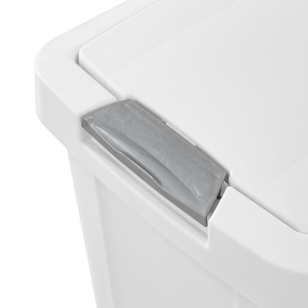 Sterilite 1045 - 13 Gal. TouchTop™ Wastebasket White 10458004