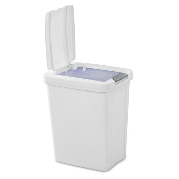 Sterilite 1043 - 7.5 Gal. TouchTop™ Wastebasket White 10438004