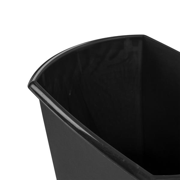 S-1031-CL Sterilite Plastic 3 Gallon Oval Wastebasket - Clear