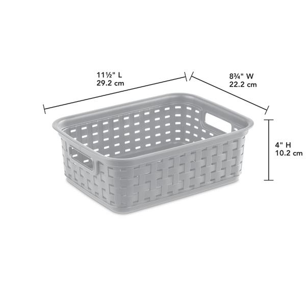 Sterilite 1270 - Small Weave Basket Cement 12706A08