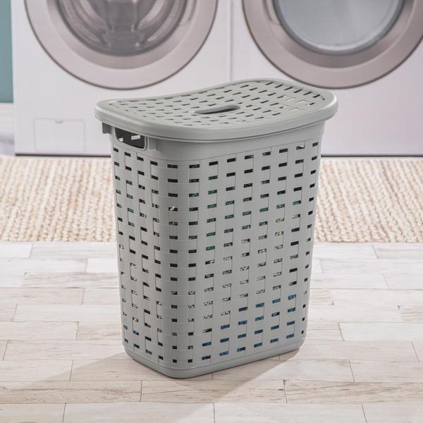 Sterilite 1276 - Weave Laundry Hamper Cement 12766A04