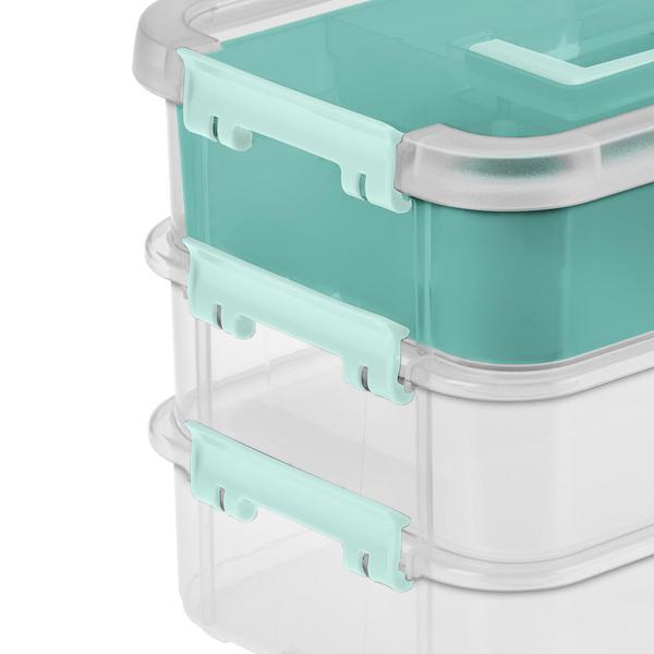 10 Pcs Clear Small Plastic Storage Box Jewelry Beads Organizer Case  Container