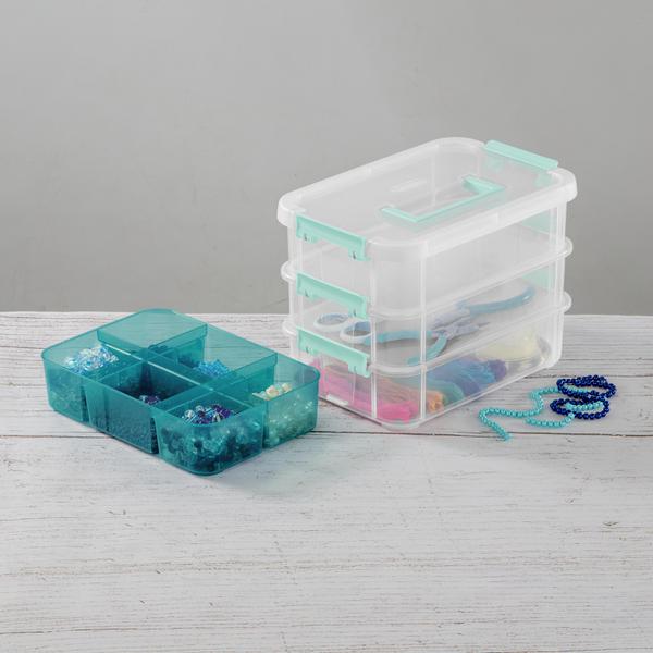 Bead Storage Solutions Plastic Stackable Organizer Tray Bundle