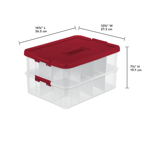 Christmas Nesting Gift Boxes with Lids, 10 Sizes (Red, 10 Pack)