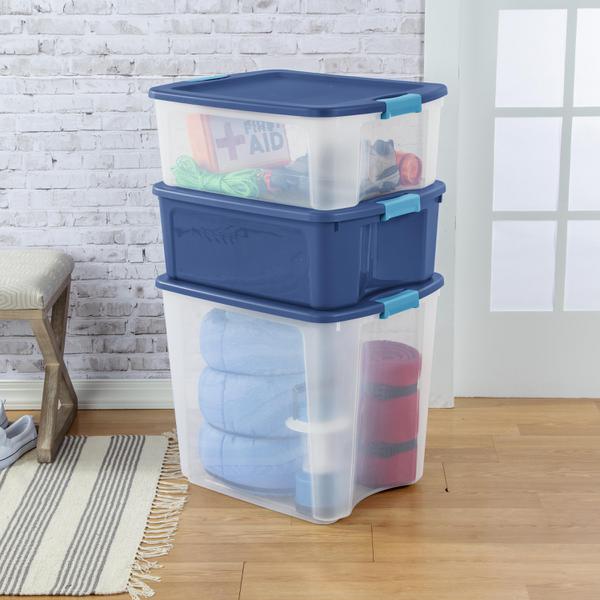Sterilite 26 Gal. Latch and Carry Storage Tote Box Container (8