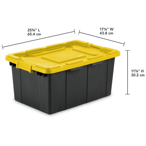 Sterilite 1464 - 15 Gal. Industrial Tote Yellow Lily 14649Y06
