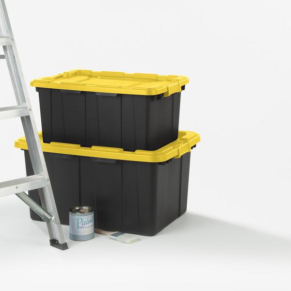 Sterilite 1469 - 40 Gal. Wheeled Industrial Tote Yellow Lily 14699Y02