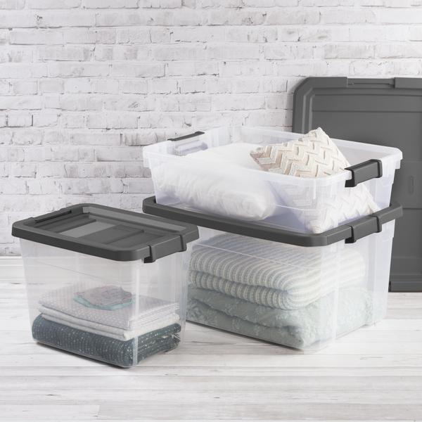 Buy Pack of 5 30 Litre Stacking Plastic Storage Boxes
