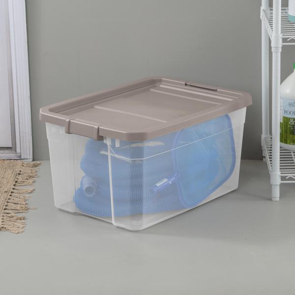 Sterilite 6 Qt Plastic Stacking Storage Container Tote with Lid, 216 Pack 