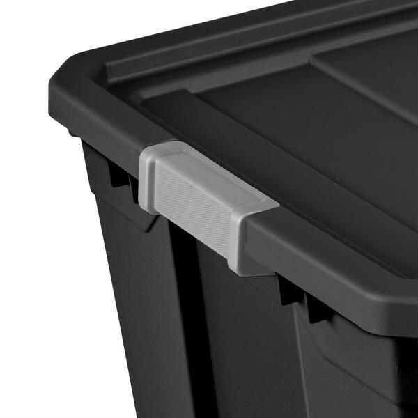 Sterilite 50 Gallon Tote Box Plastic, Titanium, Set of 4 storage