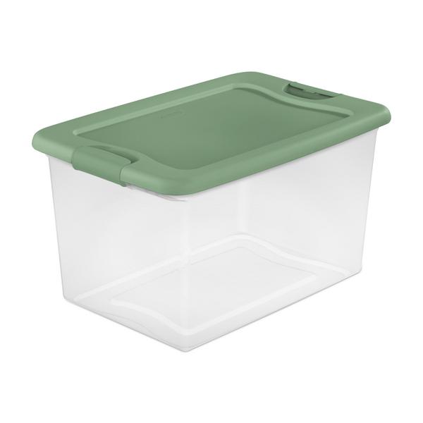 Sterilite Latching Storage Box, Green , 64-Qt.