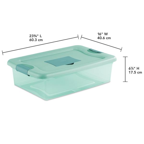 Sterilite 1506 - 32 Qt. Fresh Scent Box Aqua Tint 15067Y06