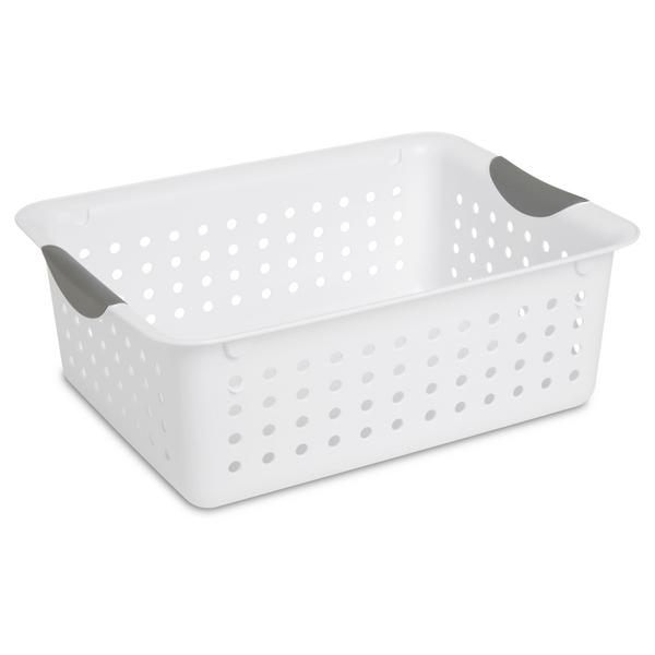 Set of 6 Plastic Storage Baskets - Small Pantry Organizer Basket